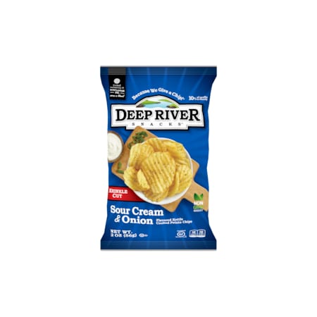 Kettle Potato Chip Sour Cream & Onion Krinkle Cut 2 Oz., PK24